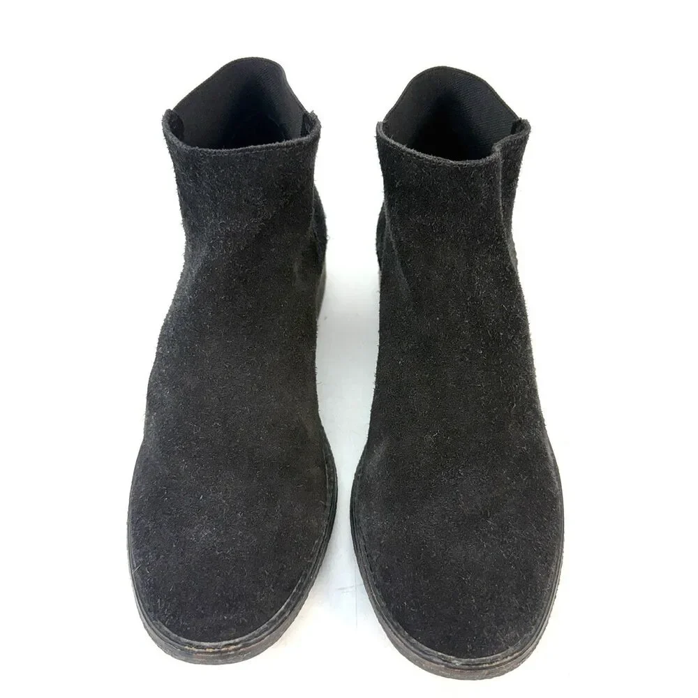 Sperry Top-Sider Women's Maya Lani Suede Chelsea Ankle Booties Black Sz 9.5